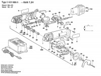 Bosch 0 601 925 042 GUS 7,2 V Cordless Fabric Saw 7.2 V / GB Spare Parts GUS7,2V